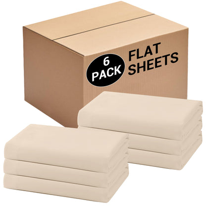 CULVE Twin Flat Sheet Only, 1 Pack White, Soft Brushed Microfiber, 66x96