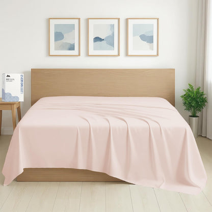 Mayfair Linen 100% Organic Cotton Percale Flat Sheet Full Size - 1 PC Flat Sheet, White - Crisp, Cool and Strong Bed Linen, Top Sheets for Hot Sleepers, Luxury Breathable GOTS Certified Sheets