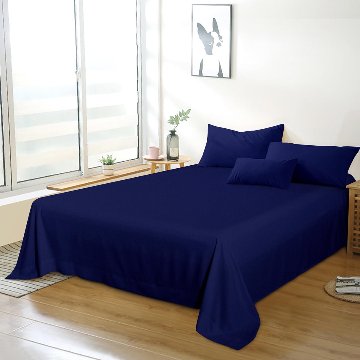 Bedding Twin Flat Sheet - Soft Brushed Microfiber, Shrinkage and Fade Resistant Top Sheet - Easy Care - 1 Flat Sheet Only, Pink