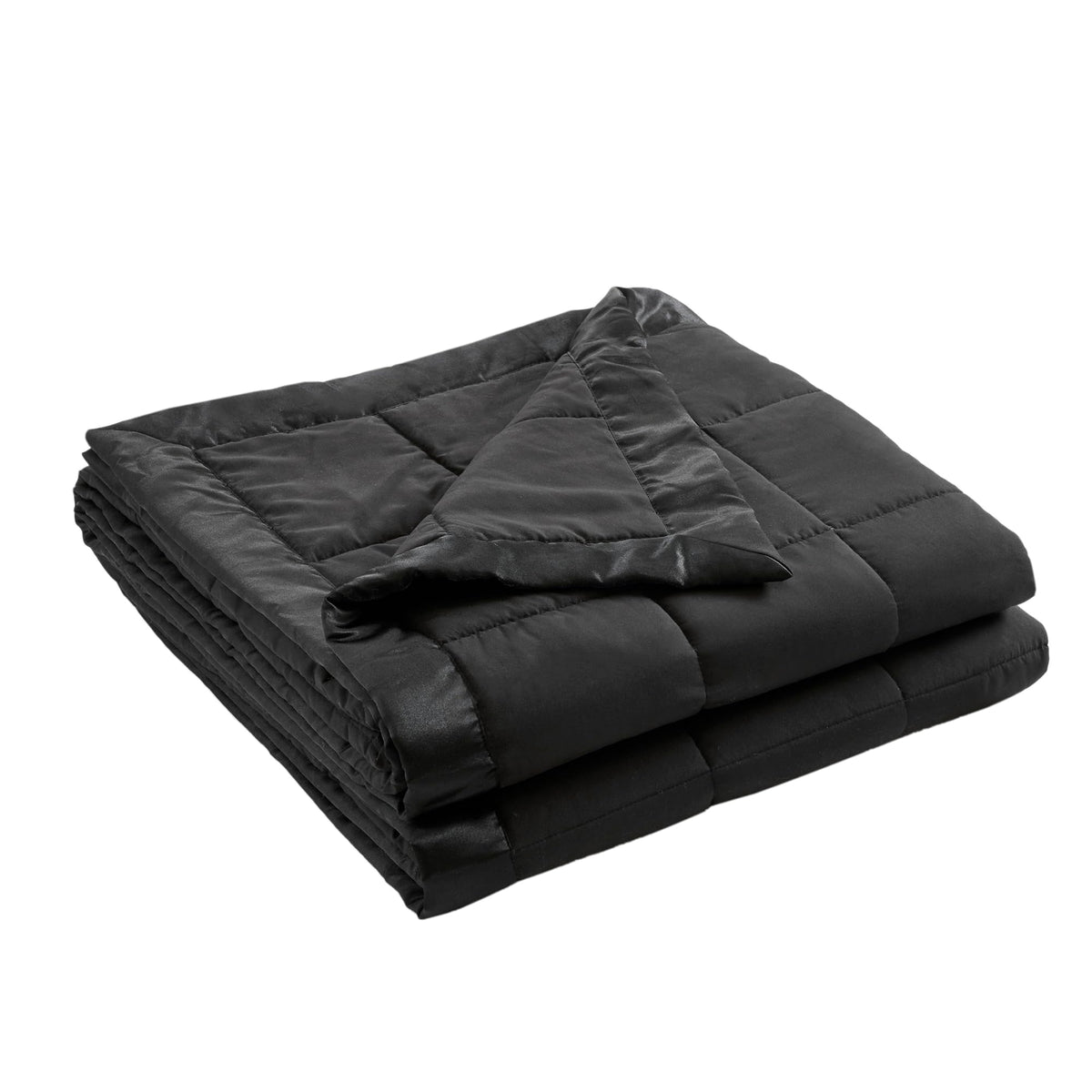 Madison Park Down Alternative Queen Blanket for Bed, Satin Trim, Grey