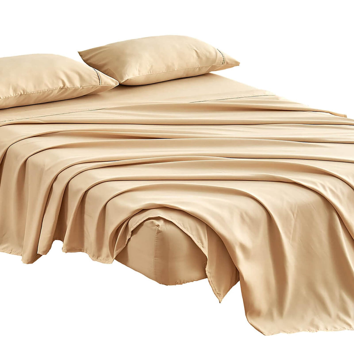 Kingnex Oversized King Flat Sheet 132x110 Top Sheet Only Grey