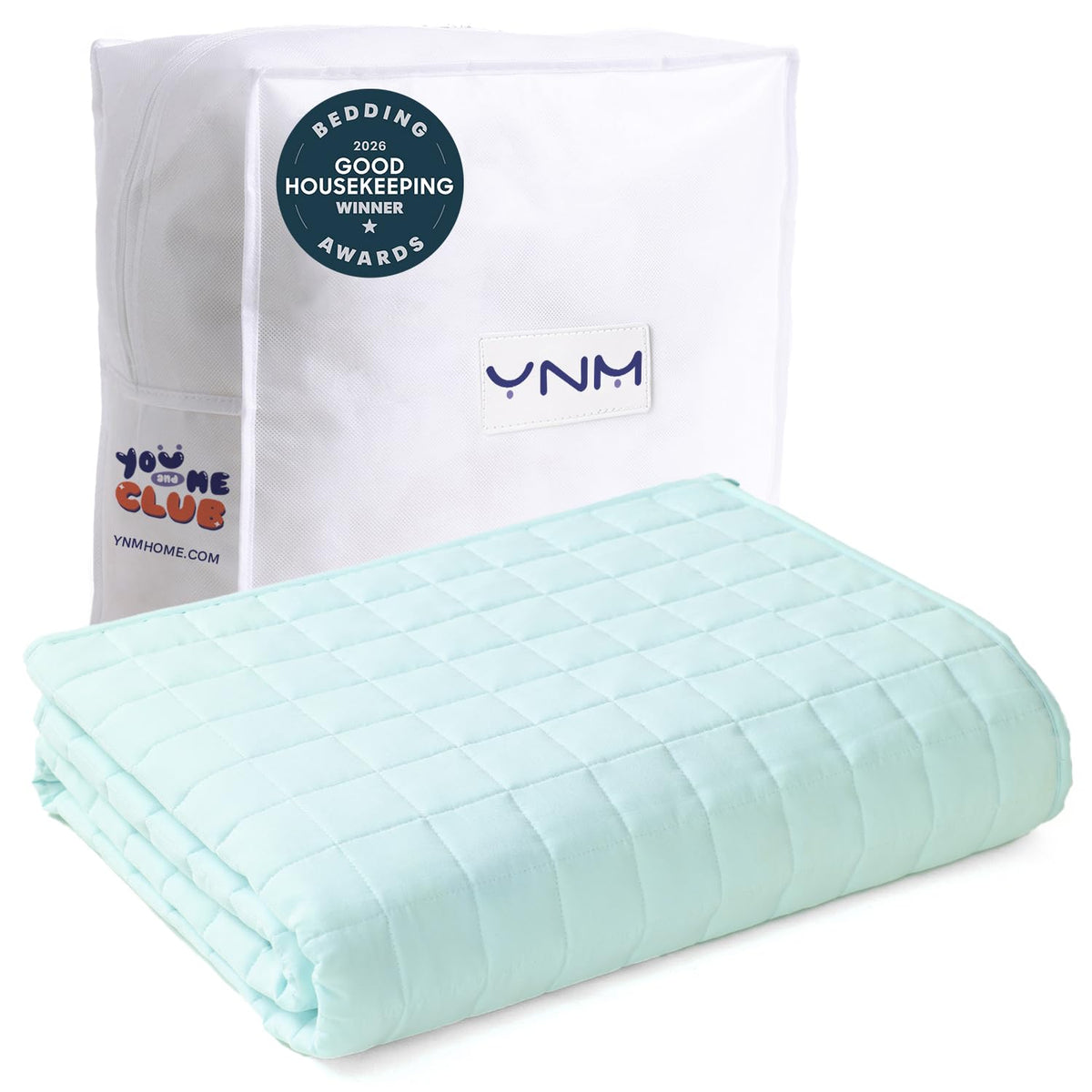 YnM 15lbs Weighted Blanket for Adults, 48x72 Inches, Dark Grey