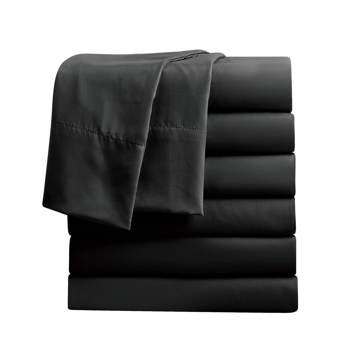 FreshCulture Full Flat Sheets Only, Pack of 6, Soft Microfiber Bedding Sheets for Home, Salons, Hotels, Bulk Flat Sheets Only Full Size (Dark Grey)