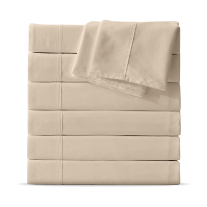 Maple&Stone Twin Flat Sheets Only Bulk Pack of 6 Wholesale Bedding White