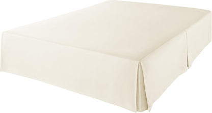 Amazon Basics Lightweight Pleated Bed Skirt, Machine Washable, Wrinkle Resistant, King, Beige