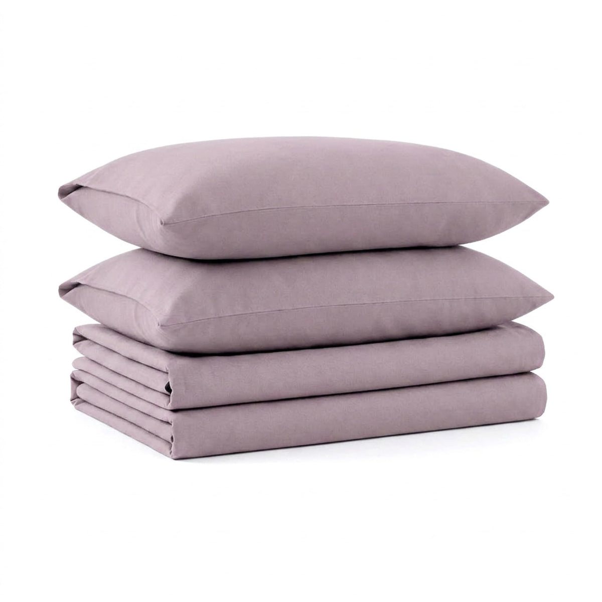 Tribeca Living King Cotton Flannel Flat Sheet Only 170-GSM - Oversized 112 x 106 Inch Dimensions for Generous Bed Coverage - Soft Breathable Bedding in Lavender