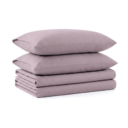 Tribeca Living King Cotton Flannel Flat Sheet Only 170-GSM - Oversized 112 x 106 Inch Dimensions for Generous Bed Coverage - Soft Breathable Bedding in Lavender