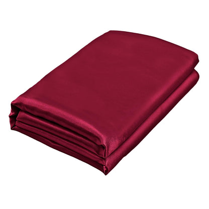 Homiest Black Satin Flat Sheet, Full Silky Bed Top Sheet Only