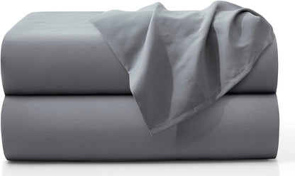 Flat Sheets 2 Pack - Hotel Quality Flat Bed Sheets - Brushed Microfiber - Ultra Soft & Breathable - Wrinkle-Free - Easy Care - Flat Sheets Only (White, Twin-2Pack)