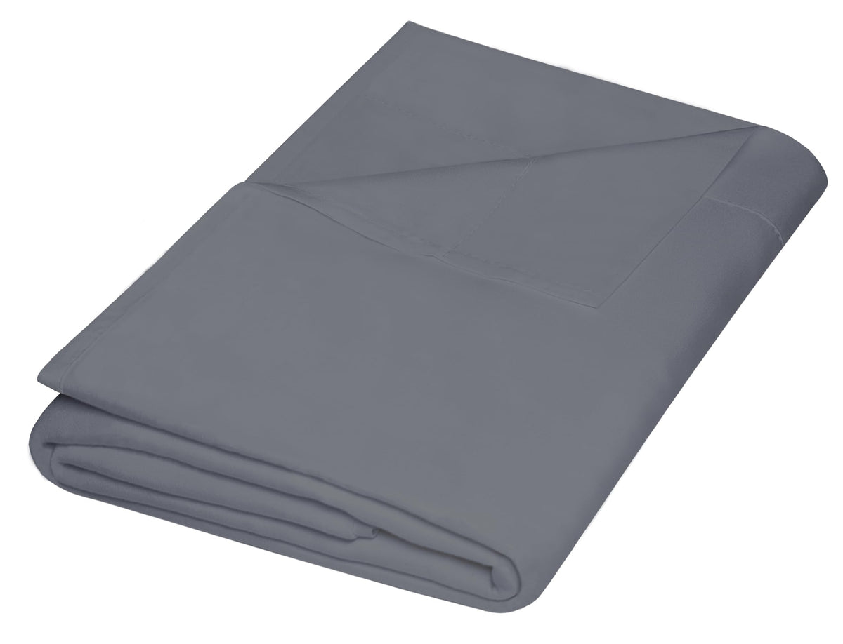 ZPECC Twin Flat Sheets Only White 6 Pack, Color-Coded Hem Threads