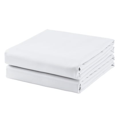 Cotton King Flat Sheet Only, 600 Thread Count 100% Egyptian Cotton Top Sheet 1Pcs, Cool & Breathable Flat Bed Sheets Wrinkle, Fade, Stain Resistant (White King)