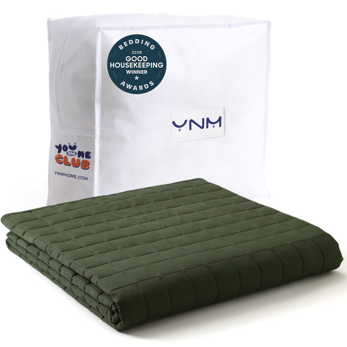 YnM 15lbs Weighted Blanket for Adults, 48x72 Inches, Dark Grey