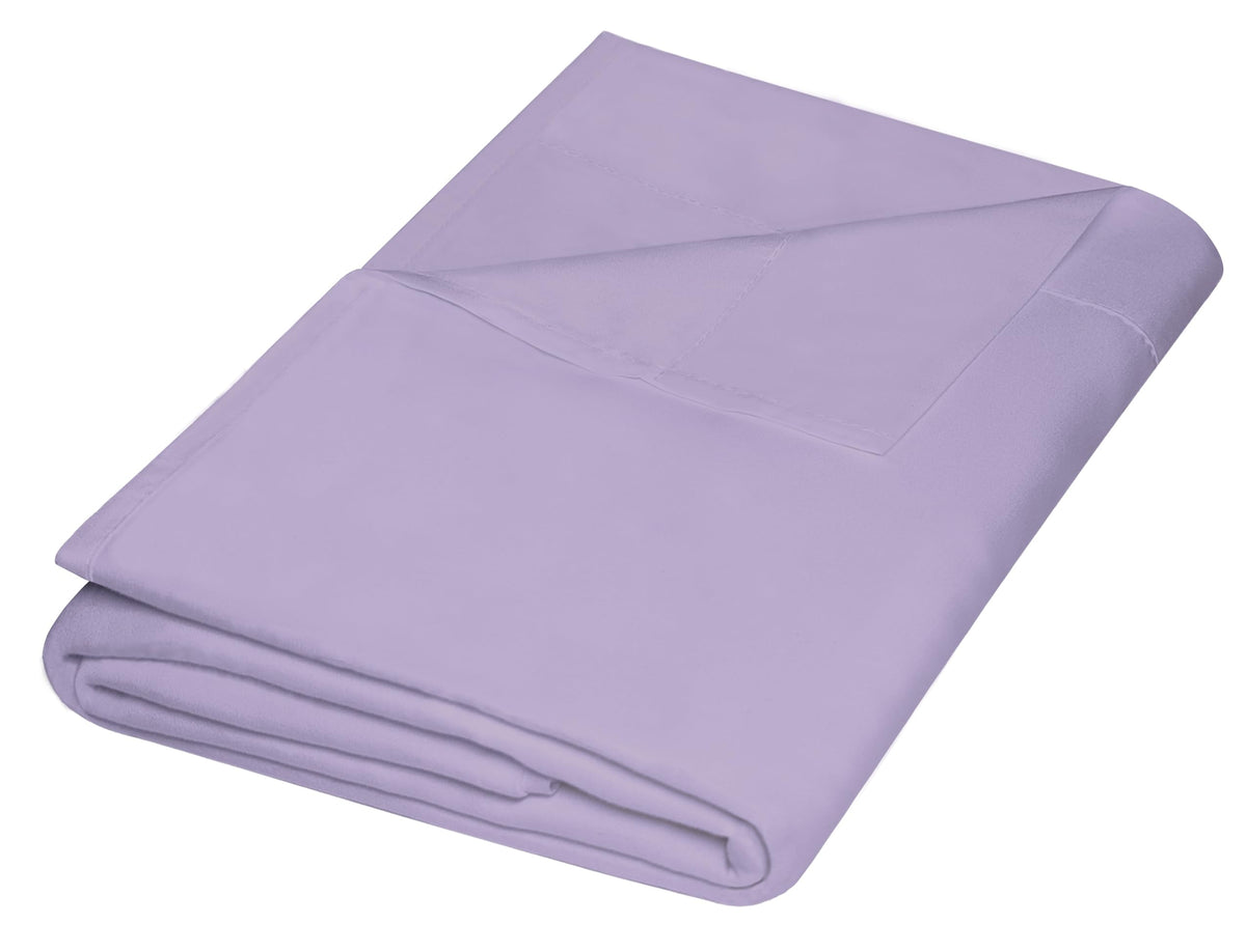 ZPECC Twin Flat Sheets Only White 6 Pack, Color-Coded Hem Threads