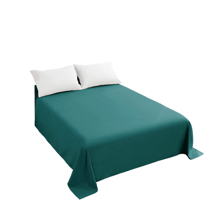 Sfoothome Queen Flat Sheet Black Top Sheet, Premium Hotel 1-Piece, Luxury and Soft 1500 Thread Count Quality Bedding Flat Sheet, Wrinkle-Free, Stain-Resistant