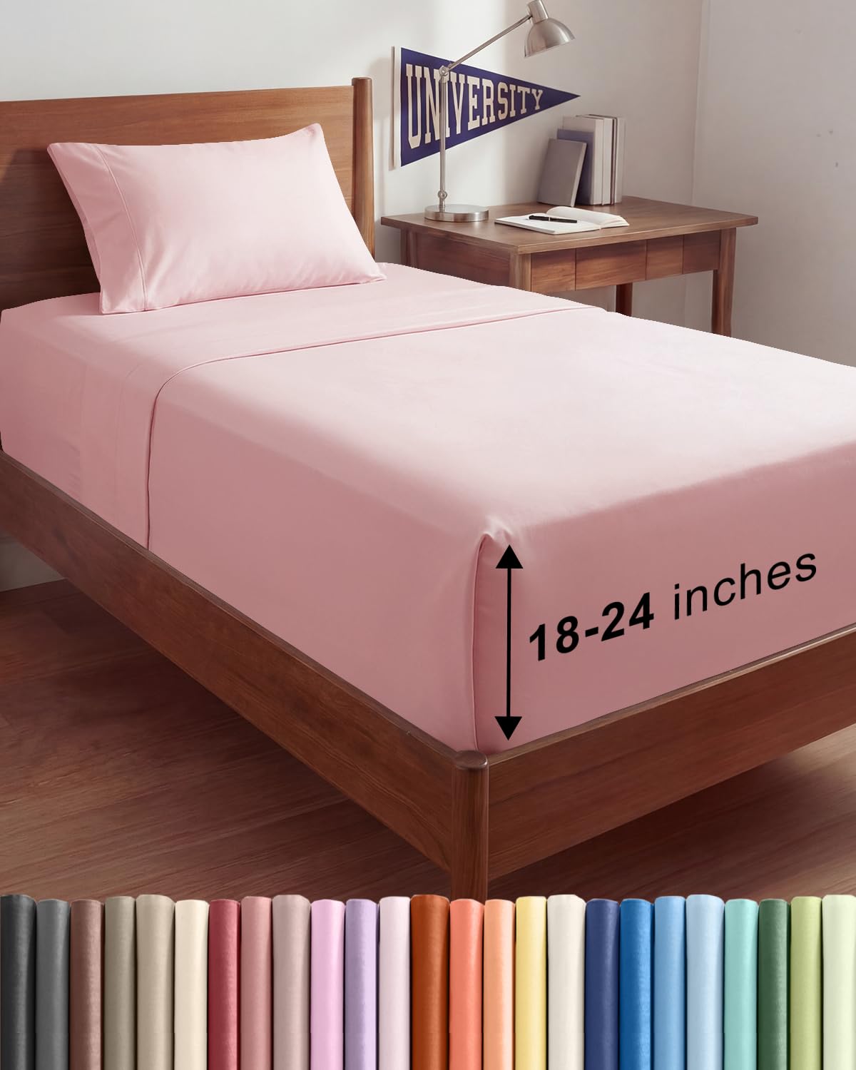 Extra Deep King Sheet Set - 4 Piece Breathable & Cooling - Antique White