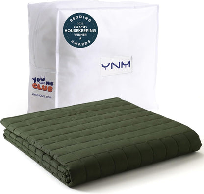YnM 15lbs Weighted Blanket for Adults, 48x72 Inches, Dark Grey
