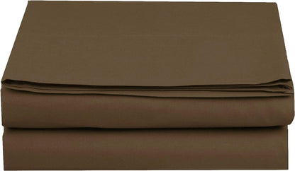 Elegant Comfort Premium Hotel Quality 1-Piece Flat Sheet, Luxury and Softest 1500 Premium Hotel Quality Microfiber Bedding Flat Sheet, Wrinkle-Free, Stain-Resistant, California King, Cream