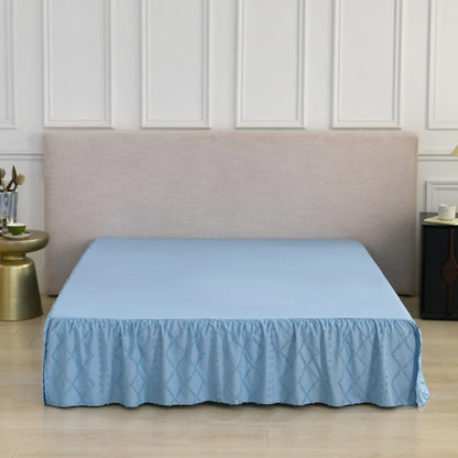 Bed Skirt King Size Ruffled Bed Skirt with Split Corners, Olive Green