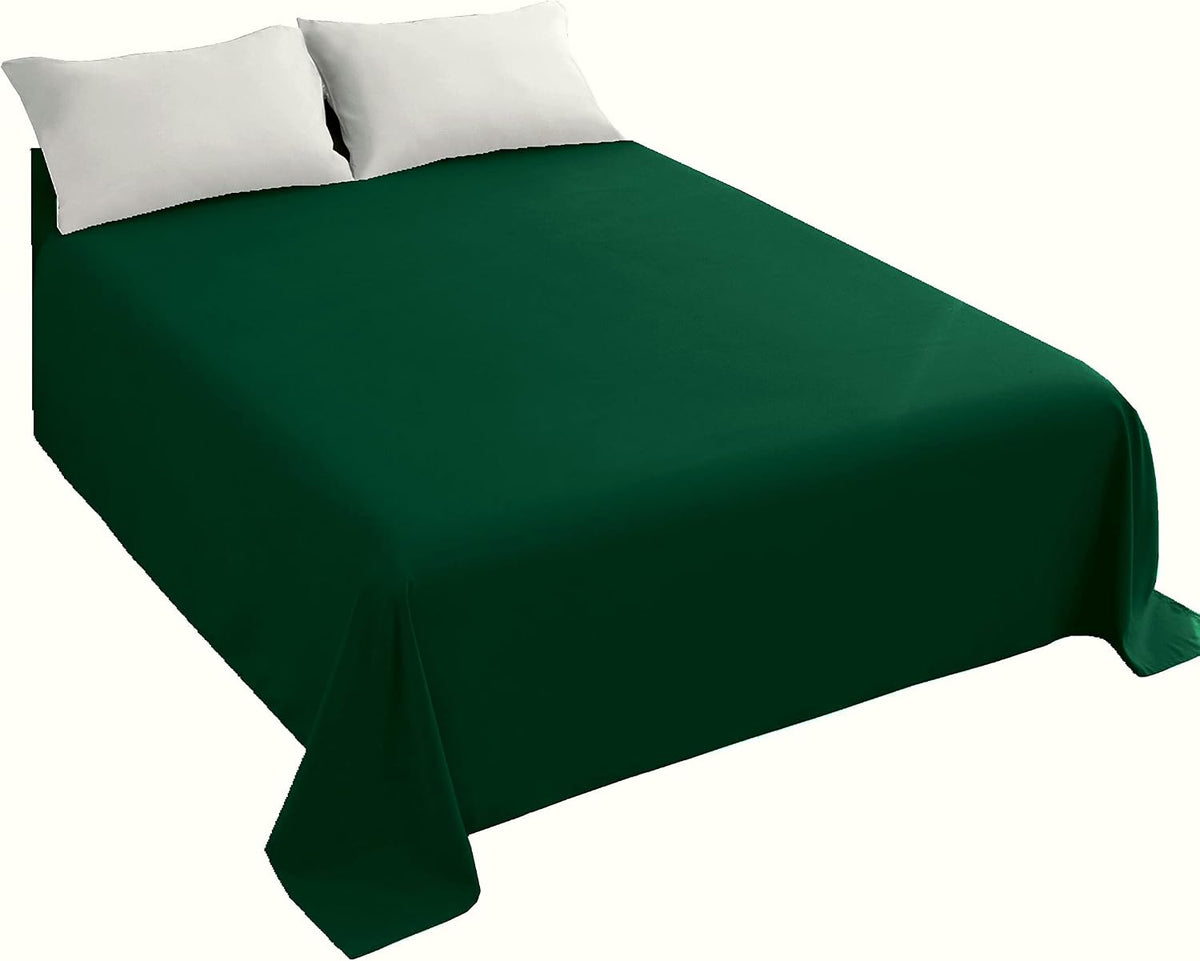 Sfoothome Queen Flat Sheet Black Top Sheet, Premium Hotel 1-Piece, Luxury and Soft 1500 Thread Count Quality Bedding Flat Sheet, Wrinkle-Free, Stain-Resistant