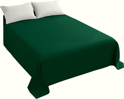Sfoothome Queen Flat Sheet Black Top Sheet, Premium Hotel 1-Piece, Luxury and Soft 1500 Thread Count Quality Bedding Flat Sheet, Wrinkle-Free, Stain-Resistant