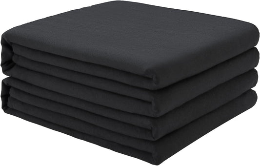 FreshCulture King Flat Sheets Only 2 Pack - Hotel Quality Flat Bed Sheets - Brushed Microfiber - Ultra Soft & Breathable - Wrinkle-Free - Easy Care - Flat Sheets Only King Size (Black)