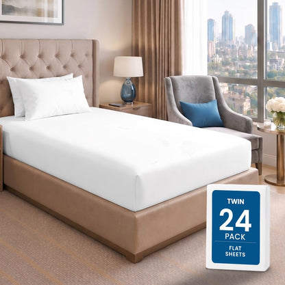 Queen Size Flat Sheet Only, Ultra Soft & Breathable Hotel Sheets, Grey