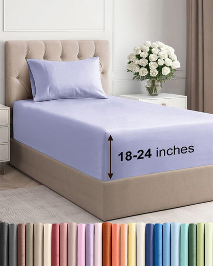 Extra Deep King Sheet Set - 4 Piece Breathable & Cooling - Antique White