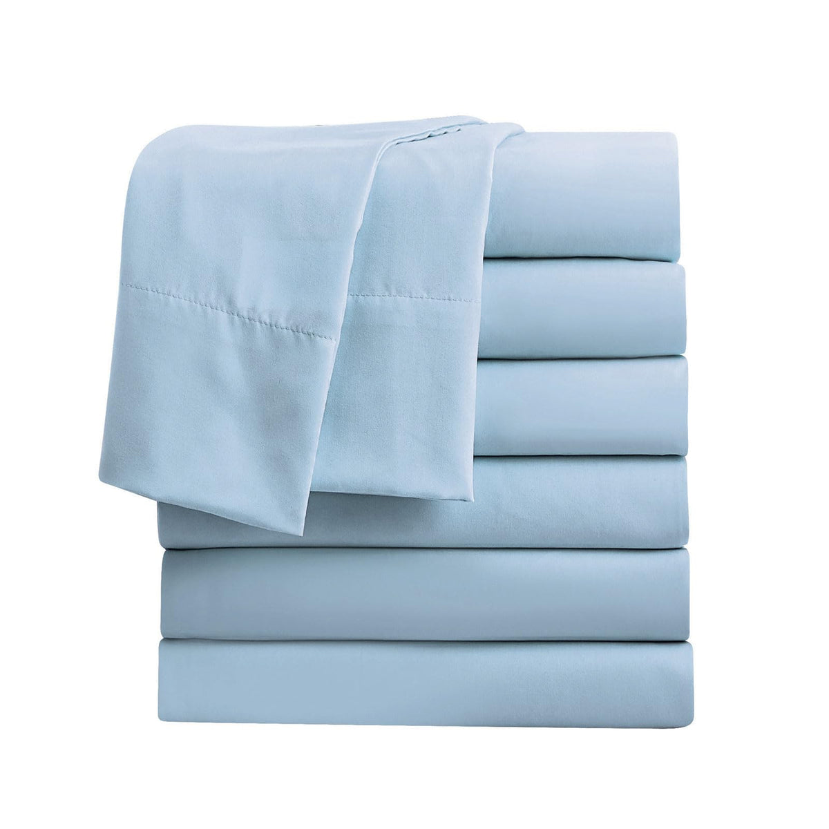 FreshCulture Full Flat Sheets Only, Pack of 6, Soft Microfiber Bedding Sheets for Home, Salons, Hotels, Bulk Flat Sheets Only Full Size (Dark Grey)