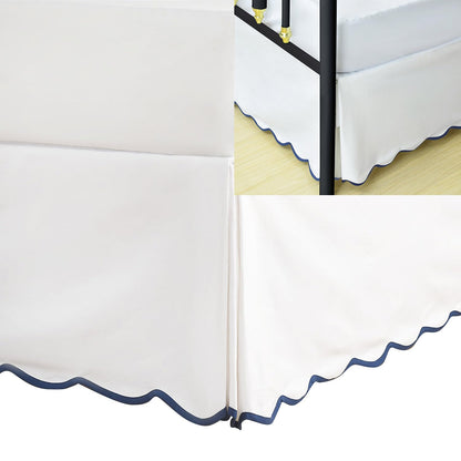 HIG Chic 14'' Queen BedSkirts Scallop Edge Pleated Dust Ruffle