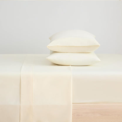 Arkwright Bulk Twin Flat Sheets - Pack of 6 - Soft Brushed Microfiber Hypoallergenic Top Sheet only with Wrinkle Resistant, Bedding Essentials for Hosts and Hotels, Ivory