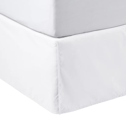 Amazon Basics Lightweight Pleated Bed Skirt, Machine Washable, Wrinkle Resistant, King, Beige