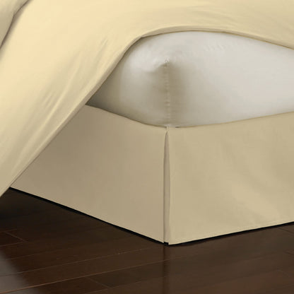 Fresh Ideas Bedding Tailored Bedskirt, Classic 14” Drop Length, Pleated Styling, Queen, Ivory