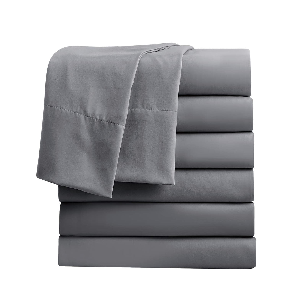 FreshCulture Twin Flat Sheets Only, Pack of 6, Soft Microfiber Bedding Sheets for Home, Salons, Hotels, Bulk Flat Sheets Only Twin Size (White)