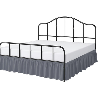 Cottington Lane Extra Long Ruffled College Dorm Bed Skirt 36 Inch Drop, Premium Hotel Collection Brushed Mircofiber Twin XL Dust Ruffle Raised Dorm Room Essentials and Decor, White Solid