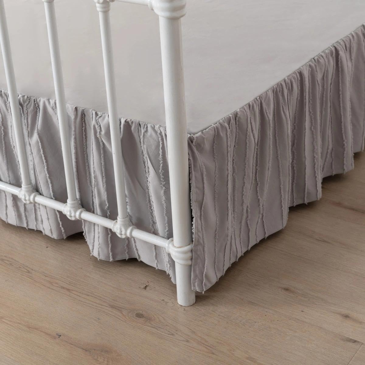 Bed Skirt Full Size, Ruffled Bed Skirts 14 Inch Drop, White