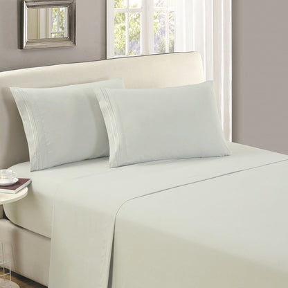 Mellanni King Size Flat Sheet - Iconic Collection Bedding