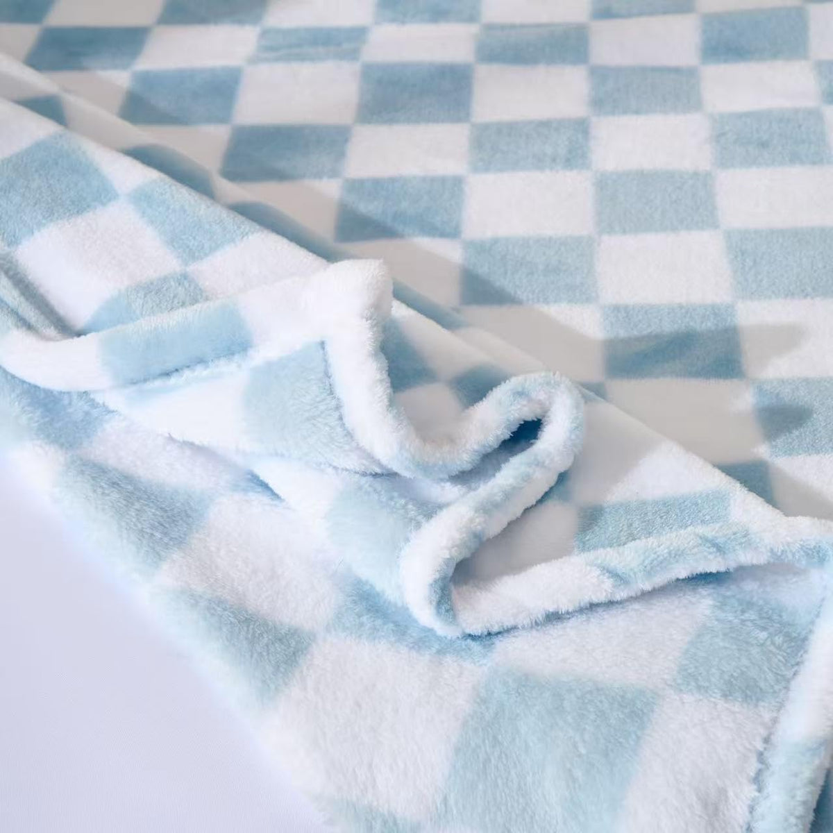 4 Pcs Baby Blankets, Fluffy Small Crib Baby Blankets for Boys, Fleece Checkered Blanket, Toddler Receiving Blankets 30×40