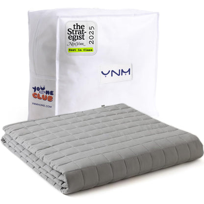 YnM 15lbs Weighted Blanket for Adults, 48x72 Inches, Dark Grey