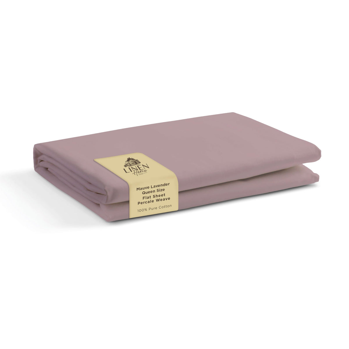Linen Home Queen Size Flat Sheet Only 100% Cotton Percale, White