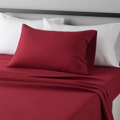 Amazon Basics Lightweight Breathable Wrinkle-Free Brushed Microfiber 3-Piece Bed Sheet Set with 14-Inch Deep Pockets, Twin, Bright White, Solid