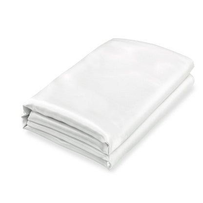 Homiest Black Satin Flat Sheet, Full Silky Bed Top Sheet Only
