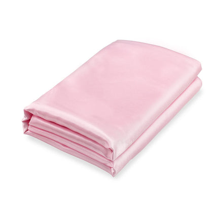 Homiest Black Satin Flat Sheet, Full Silky Bed Top Sheet Only