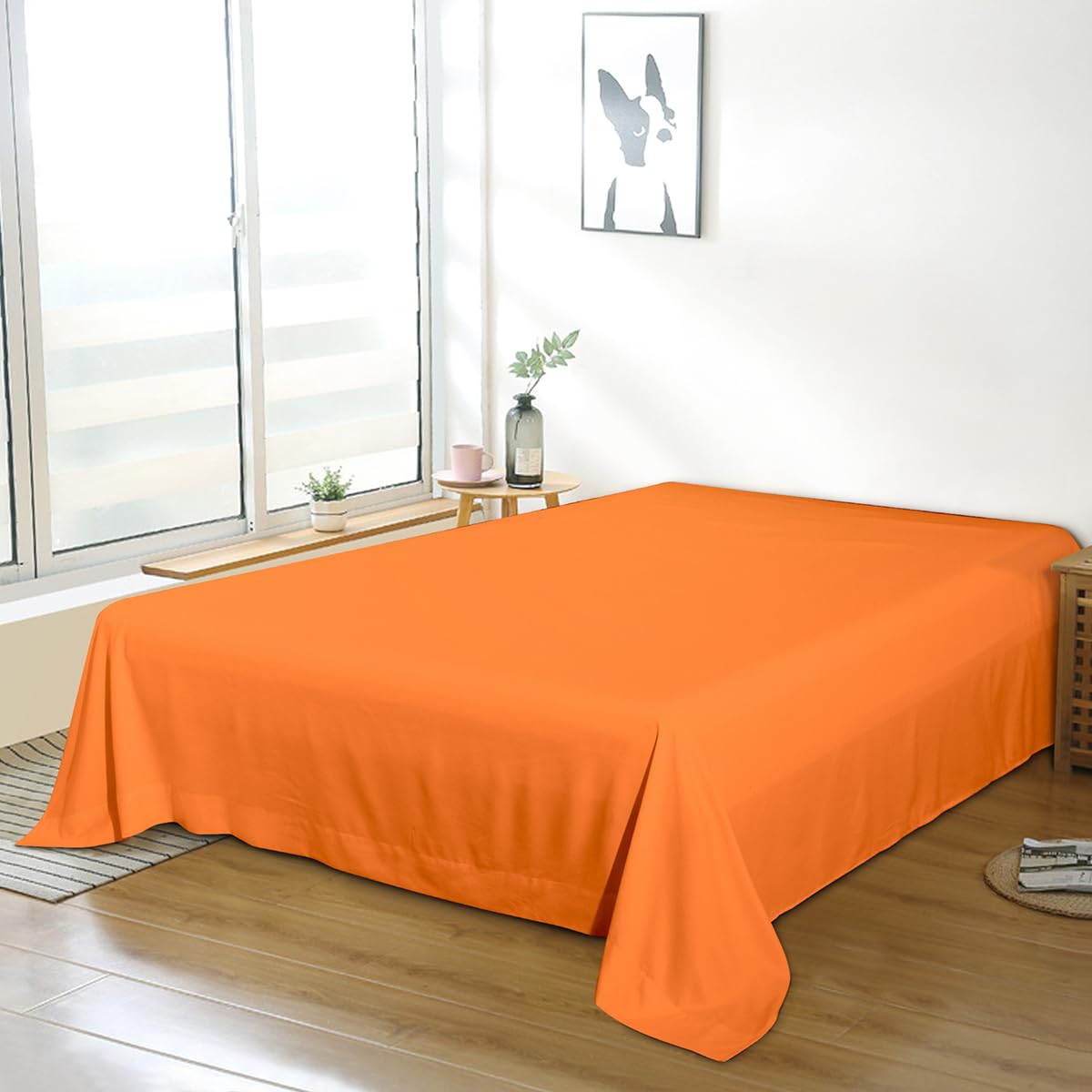 Bedding Twin Flat Sheet - Soft Brushed Microfiber, Shrinkage and Fade Resistant Top Sheet - Easy Care - 1 Flat Sheet Only, Pink