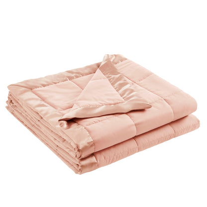 Madison Park Down Alternative Queen Blanket for Bed, Satin Trim, Grey