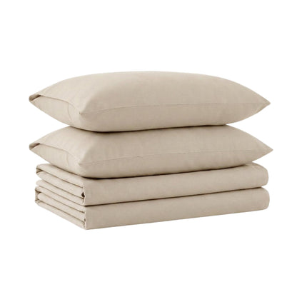 Tribeca Living King Cotton Flannel Flat Sheet Only 170-GSM - Oversized 112 x 106 Inch Dimensions for Generous Bed Coverage - Soft Breathable Bedding in Lavender