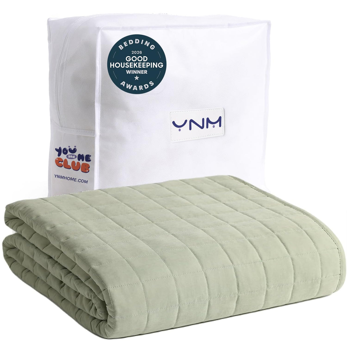 YnM 15lbs Weighted Blanket for Adults, 48x72 Inches, Dark Grey