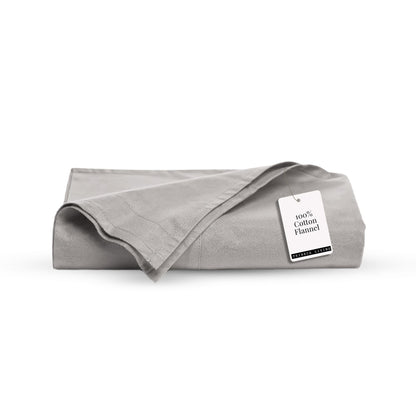 Tribeca Living King Cotton Flannel Flat Sheet Only 170-GSM - Oversized 112 x 106 Inch Dimensions for Generous Bed Coverage - Soft Breathable Bedding in Lavender