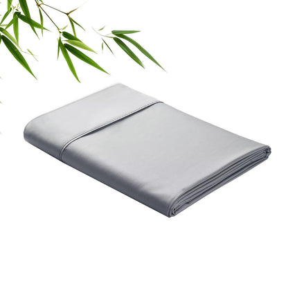 Bamboo Viscose Flat Sheets Only, 400 Thread Count Sateen Weave Twin Size Flat Sheet Only, Luxury Soft Cooling for Hot Sleepers, Silky Breathable (Beige, Twin)