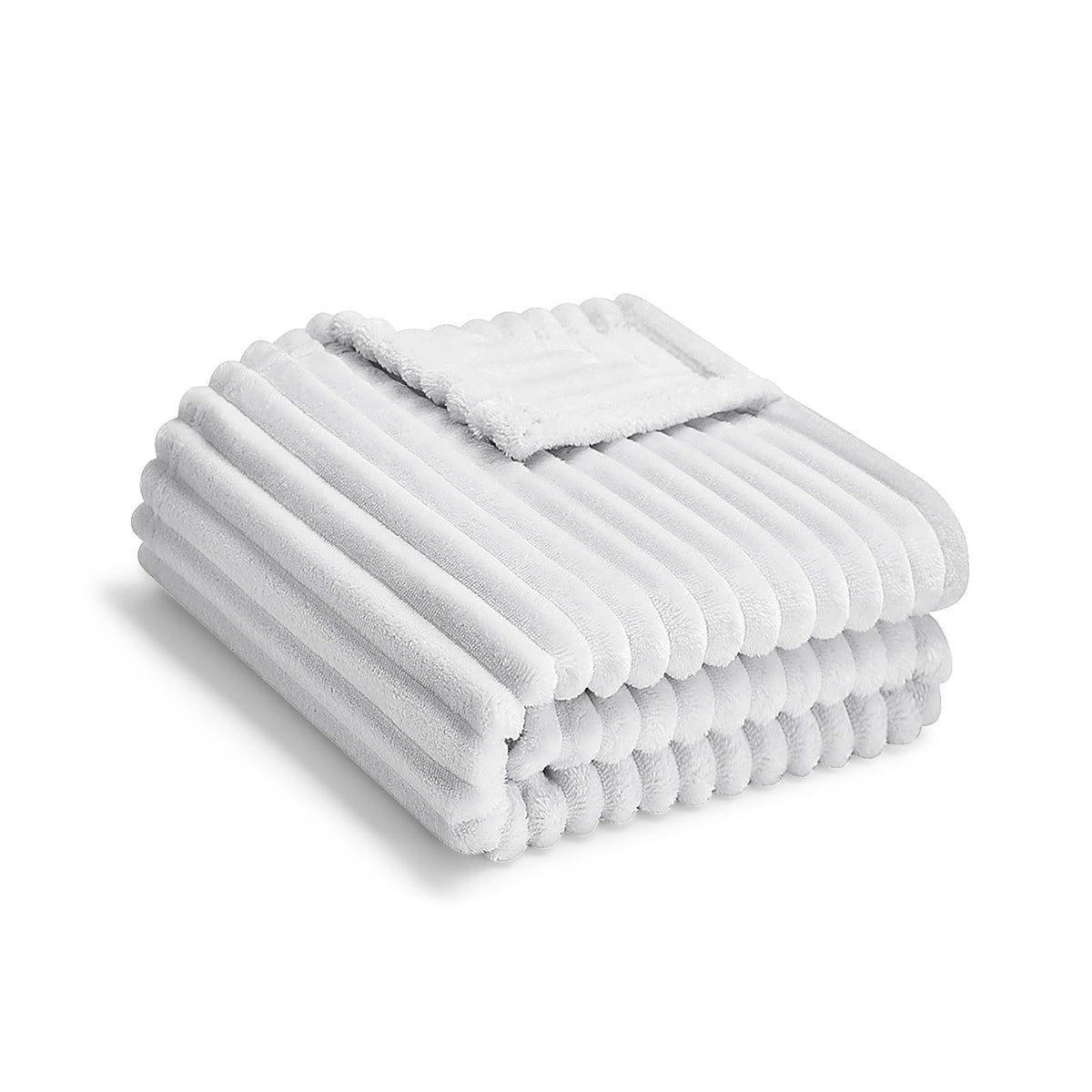 Soft Fleece Baby Blanket Ultra Cozy Baby Blankets for Boys Girls Warm and Lightweight Infant Toddler Newborn Receiving Gift with Reversible Stripes for Crib Stroller, 30x40 Inch, Cream
