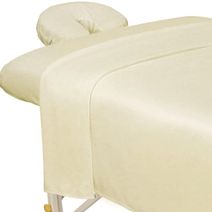 ForPro Premium Microfiber 3-Piece Massage Sheet Set, White